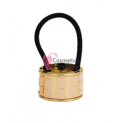 Inel pentru prins parul din plastic model ILM011BB Auriu cu Crem